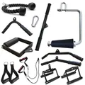 Gym Lat Pull Down Rope Pully Cable Machine Attachment Triceps Fitness T-Bar Handle Grip Equipment