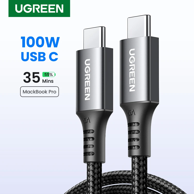 UGREEN USB Type C to Type C PD100W Fast Charging Cable QC 4.0 for Macbook Samsung Huawei USB C to USB C 100W USB Type C Cable