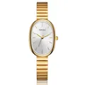 Gold Sliver Watch Women Quartz Wristwatch Simple Minimalist Square Dial Female White Dial Clock Girl
