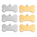 5Pcs High Quality Dog Bone Paw Print Tags Pendant Charm Dog ID Stainless Steel Blank Dog Tags 2