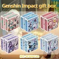 Genshin Impact Gift Box Hu Tao Zhongli Xiao Raiden Shogun Collection Gift Pack Include Keychain
