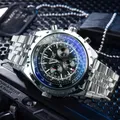 JARAGAR Sports Mens Watches Top Brand Luxury Automatic Mechanical Watch for Men Silver Stainless