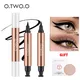 O.TWO.O 2pcs Eyeliner Stamp Kit Eyeliner Pencil Waterproof Long-lasting Resistant Black Liquid