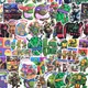 50PCS Teenage Mutant Ninja Turtles TMNT Stickers Cartoon Anime Cute DIY PVC Waterproof Sticker