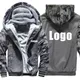 Custom Logo Design Camouflage Faux Fur Hoodies DIY Printed Winter Fleece Men Hooded Coat Customized