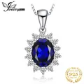 JewelryPalace Princess Diana Created Blue Sapphire Ruby Simulated Emerald 925 Sterling Silver