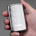 Pure Copper Printed Flower Cigarette Case Hold for 12pcs/20pcs Cigarettes Storage Box Smoking Tools