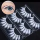 3 Pairs White Eyelashe Fluffy Lace Colored False Lashes Vegan Silk Eye Lashes for Doll Cosplay Party Halloween Makeup