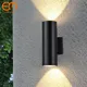 black gray up down outdoor wall light 6W 10W 18W 30W 36W porch garden waterproof home lighting