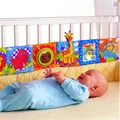 Sensory Educational Toys For Babies Newborn Infant Bed Sticker Books Animal Giraffe Cloth Book Crib