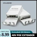 STEAMEMO 1/2/4 Port POE Extender Waterproof 100Mbps POE Repeater IEEE802.3AF/AT Standard For POE