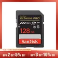 SanDisk SD Card Extreme PRO 32G 64G 128G 256G SDHC SDXC UHS-I C10 100M/s-200MB/s U3 Memory Card