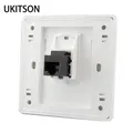 Female To Female CAT6 RJ45 LAN Faceplate 86x86mm 1 Port 2 Gangs Internet Plug Outlet Connector