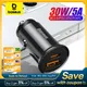 Baseus 30W USB Car Charger Quick Charge 4.0 3.0 FCP SCP USB PD For Xiaomi iPhone 15 14 Pro Max Fast