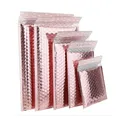 10PCS/8sizes Rose Gold Metallic Bubble Mailers Foil Padded Bags Aluminized Postal Bags Gift