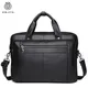 SCHLATUM Genuine Leather Briefcase Men Business Luxury Crossbody Bag Fashion Cowhide Shoulder