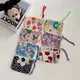 Kawaii Floral Travel Portable Coin Purse Cosmetic Lipstick Storage Bag Women Makeup Handbags Wallet