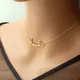 Arabian Name Necklace with CZ Stone Personalized Name Necklace Custom Name Jewelry 18k Gold Arabic