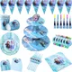 Disney Frozen 2 party girl Baby baptism favor Snow Princess theme party decor paper banner cake