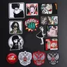 Punk Japanese Anime Girl Patches for Clothing Appliques Girl Wave Sunset Appliques 3D Russian Flag