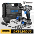 DEKO 20V Brushless Cordless Drill Combo Kit Mini Electric Screwdriver 2 Speed Power Tools for