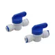 RO Straight 1/4" OD Hose Quick Connection Pipe Control Fittings Plastic Water Ball Valve Reveser