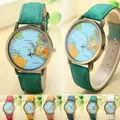 Hot Sale Mini World Fashion Quartz Watch Men Unisex Map Airplane Travel Around The World Women