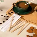 50/100pcs Disposable Stir Sticks Natural Wooden Tea Coffee Stirrers Shop Cafe Supplies Dinerware