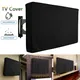 Outdoor TV Dust Cover Black 600D Waterproof PVC Oxford Cloth Television Protective Cover for