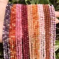 2 3 4mm Natural Faceted Red Garnet Tourmaline Rubys Stone Fine Gemstone Loose Beads DIY Accessories