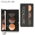 FOCALLURE 3 Colors Eyebrow Powder Palette Waterproof Long-lasting Pomade Eye Brow Makeup Eyebrow