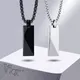 Vnox Mens Stylish Geometric Rectangle Pendant Necklace Stainless Steel Length Adjustable Box Chain