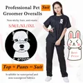 S/M/L/XL/3XL Pet Groomer Waterproof Uniform Suit Cut Pet Hair Breathable Soft Pet Beautician