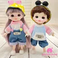 2024 16 cm BJD Mini Doll 13 Movable Joint Girl Baby 3D Big Eyes Beautiful DIY Toy Doll With Clothes