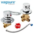 2/3/4/5 Output Diverter Two Piece Shower Room Mixer Faucet Ceramic Valve Cartridge Cold & Hot Water