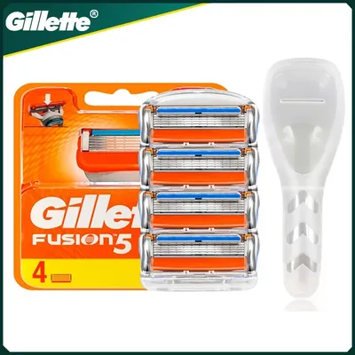 Gillette Fusion Razor Blades 5 Layers for Man Face Safety Care Manual Shaving Head Replacement Professional Beard Shaver Blades