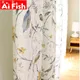 American Pastroal Bird Print Design Half Blackout Curtains For Living Room Window Screen Bedroom