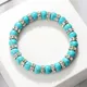 Blue Beaded Bracelet Charm Natural Stone Crystal Septa Stretch Women Bracelets & Bangles Fashion