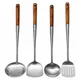 Kitchen Utensils Wok Spatula Iron and Ladle Tool Set Spatula for Stainless Steel Cooking Equpment