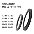 Camera Lens Filter Adapter Ring Step Up / Down Ring Metal 72 mm - 49 52 55 58 62 67 77 82 86 95 mm