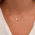 Fashion Tiny Heart Dainty Initial Necklace Gold Silver Color Cute Letter Name Choker Neck Chain For