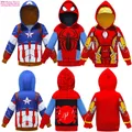 New Autumn Jackets for Boys Hoodies Coat Kids Iron Spider-man Raytheon Hulk Outerwear Children's