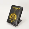 New Asgard Passport Cover Pu Leather Travel Wallet Black Covers for Passports Card Holder Passport