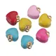 5pcs Stainless Steel Pink Red Teal Enamel Heart Charms for DIY Earrings Necklace Jewelry Making