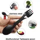 Tableware spoon multi tool can opener flatware Portable bottle cutlery multitool camp utensil fork