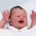 19inch Reborn Doll Kit MARIA Newborn Sleeping Baby Cry Unpainted Unfinished Bebe Reborn Kit with