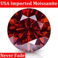 High Quality Certified VVS1 Garnet Dark Red Moissanite Stones 0.5ct to 9ct Loose Gems Pass Diamond