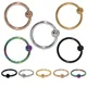 5pcs/lot Mixed Color Surgical Steel Captive Bead Ring Ear Hoop Nose Ring Hoop Ear Tragus Cartilage