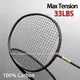 Professional Shock Absorption Max Tension 33LBS Full Carbon Fiber Badminton Rackets With Bags