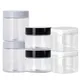 12Pcs 100/120/150/200/250ml Clear Plastic Jar and Lids Skincare Cosmetic Cream Jar Travel Set